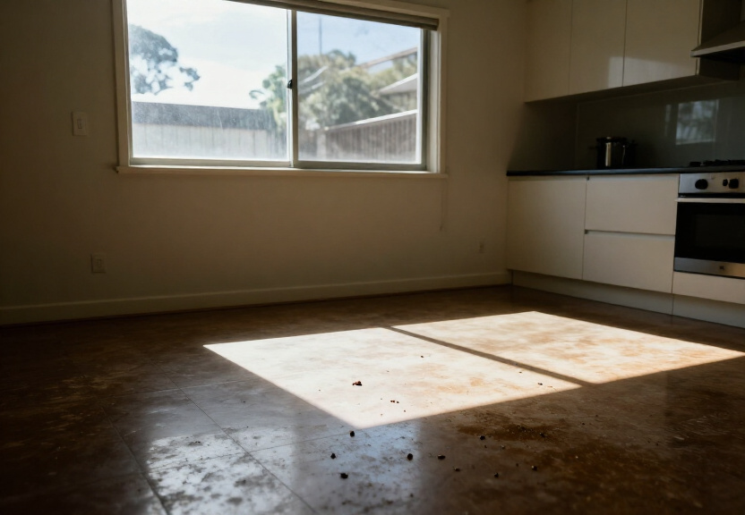 Rodent droppings and damage in a Granville warehouse before treatment